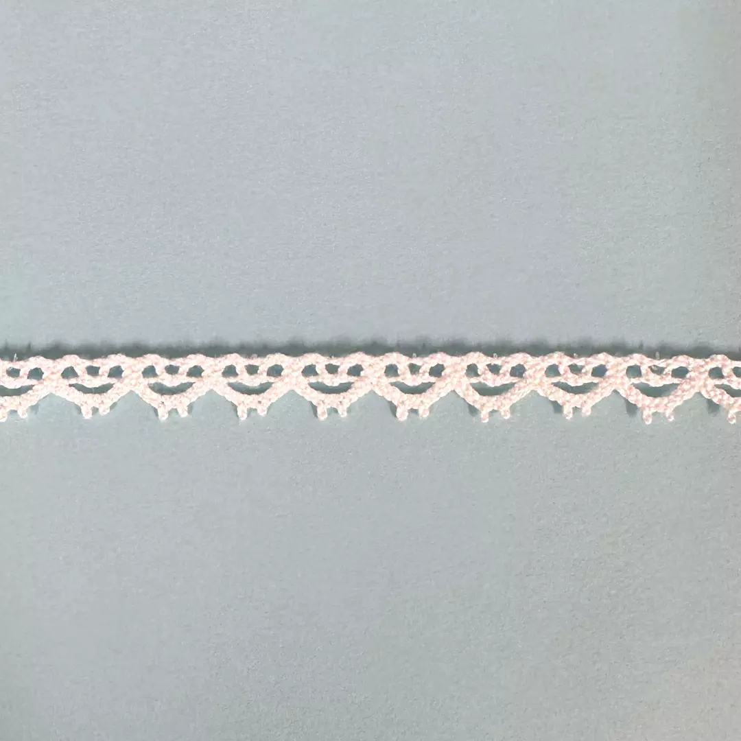 Heklet blonde - 9mm - Hvit