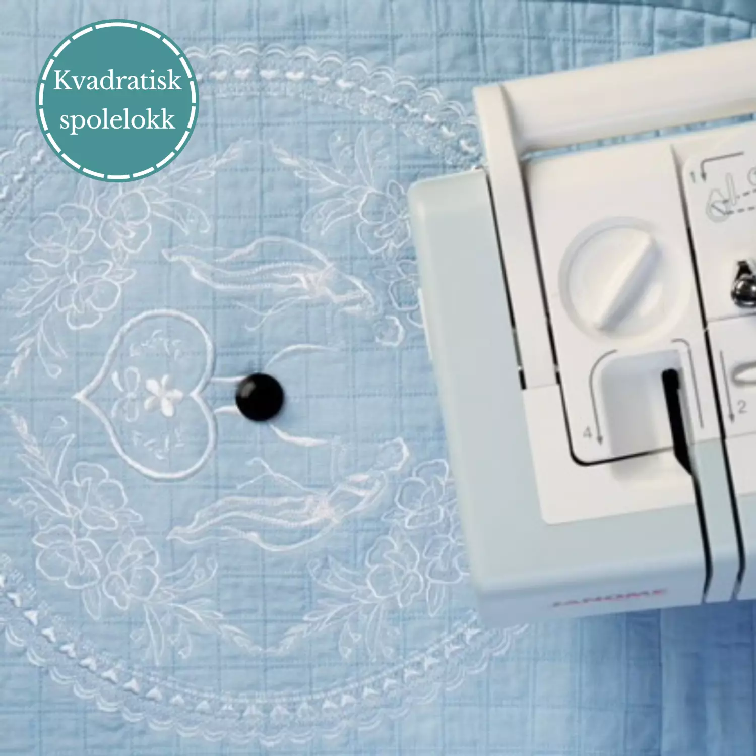 Sirkelsømlinjal - Kvadratisk spolelokk - Janome