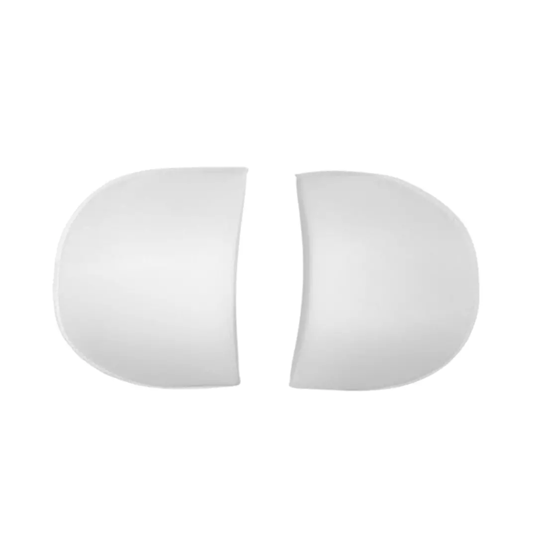 Hvite skulderputer – d-form – 135x100mm (Small)