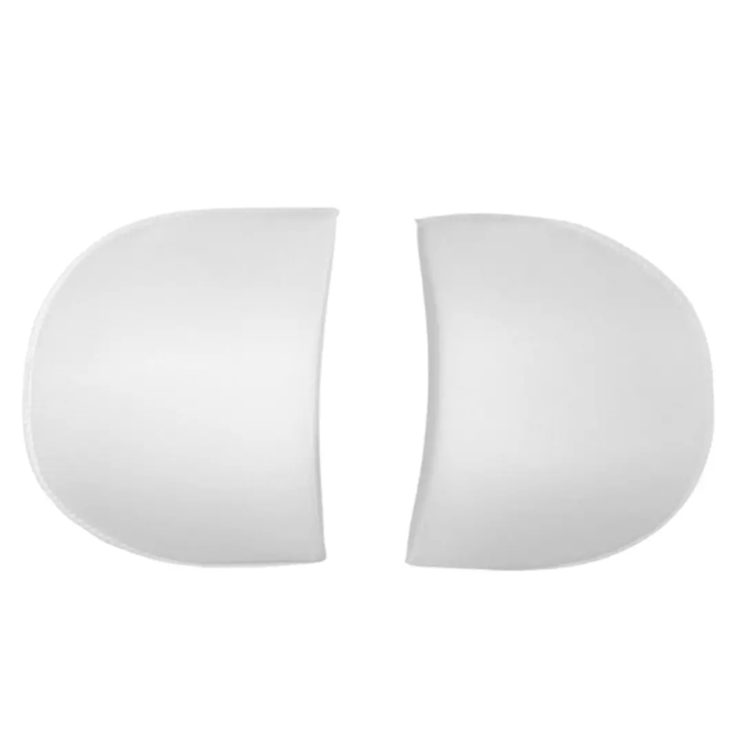 Hvite skulderputer – d-form – 165x115mm (Large)