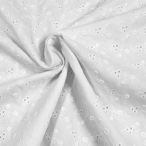 Hvit 1430-14 – Broderi Anglaise – Bomull