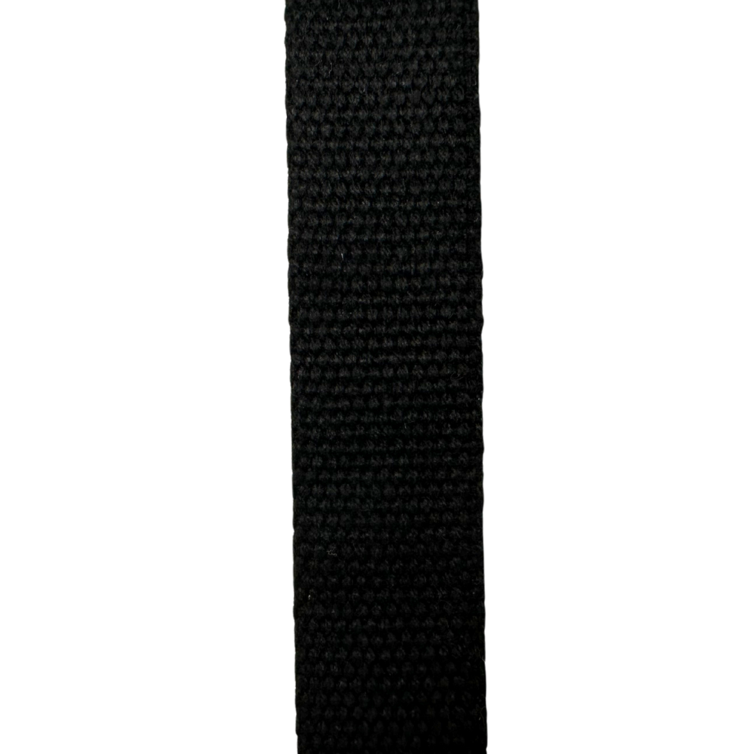 Gjordebånd - 30mm - Sort - Bomull
