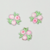 Strykemerke - 3 rosa blomster - 1,8x1,8cm