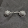 Sølvknapper med kjede - 18mm - 1 par