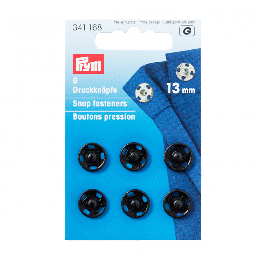 Trykknapper – 13mm – Sort