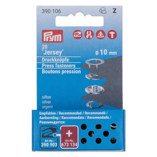 Jersey trykknapper refill – Ring – 10 mm