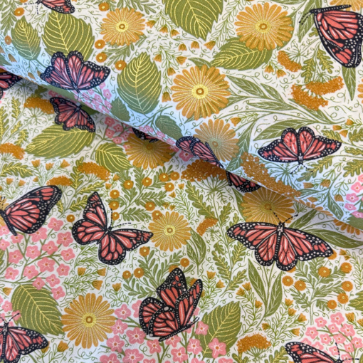 Summer Butterfly Metallic 1211 - Bee Garden - Bomull