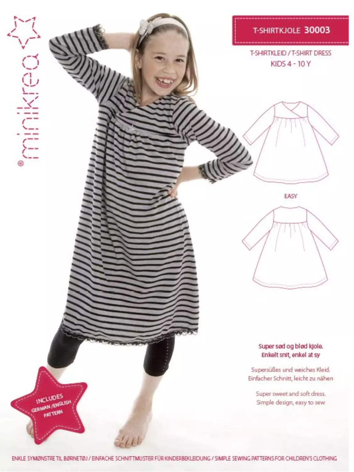 Kjole - 4-10 år - Minikrea 30003