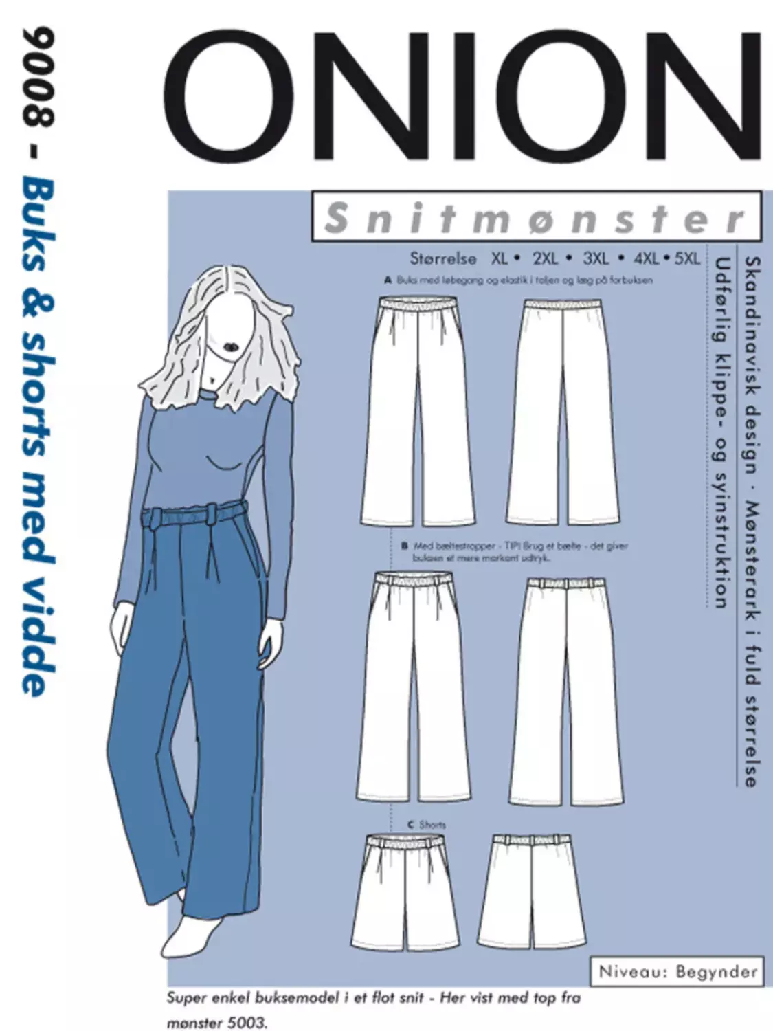 Bukse & Shorts med lett vidde – XL-5XL – Onion 9008