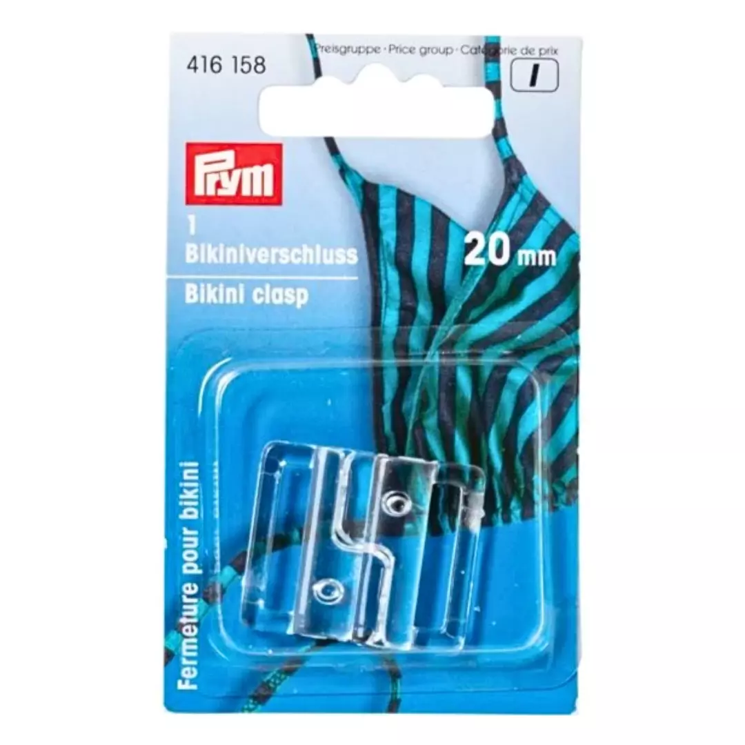 Bikinihekte - 20mm - Transparent