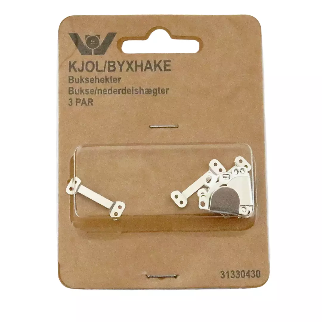 Buksehekter - Sølv - 3 par