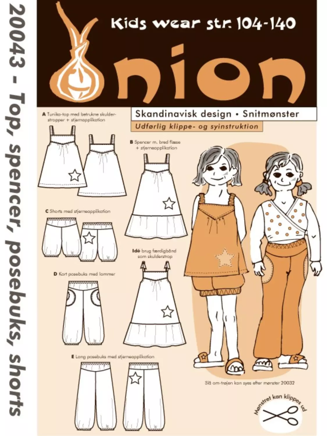 Topp, kjole, bukse & shorts - 104-140 - Onion 20043