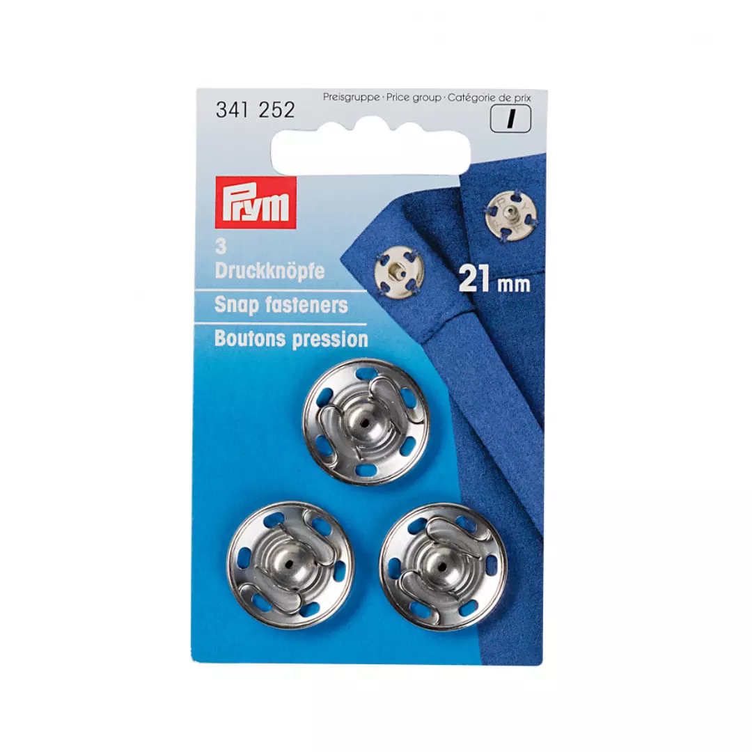 Trykknapper – 21mm – Sølv