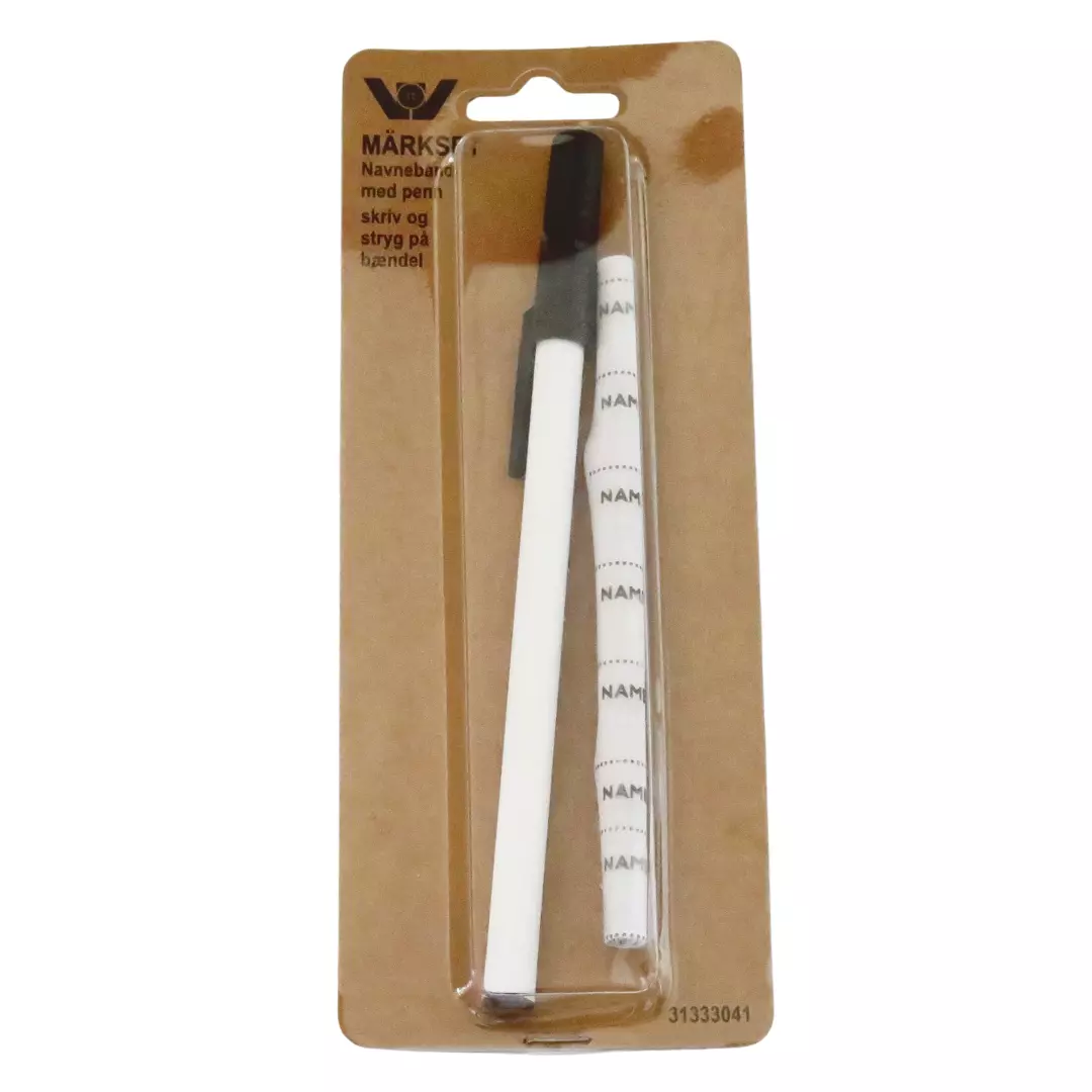 Navnebånd med penn - Strykbar
