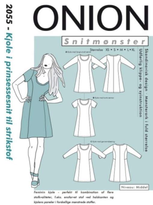 Kjole i prinsessesnitt - XS-XL - Onion 2055