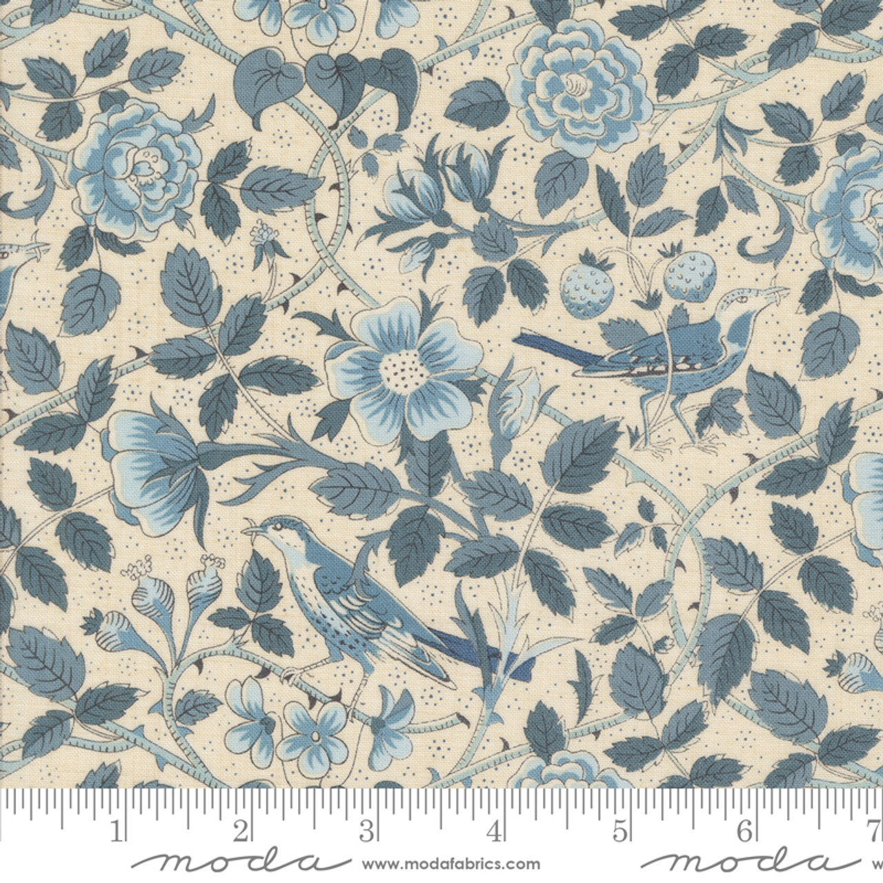 Blue Oiseaux - Sacre Bleu - Bomull