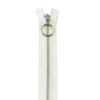 20cm/4mm – Råhvit – Metallglidelås m/ring