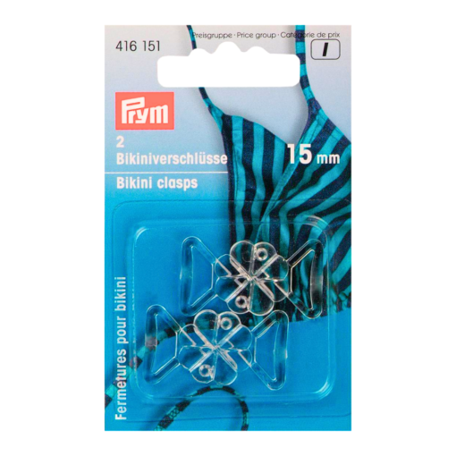Bikinihekter - 2 par - 15mm - Transparent