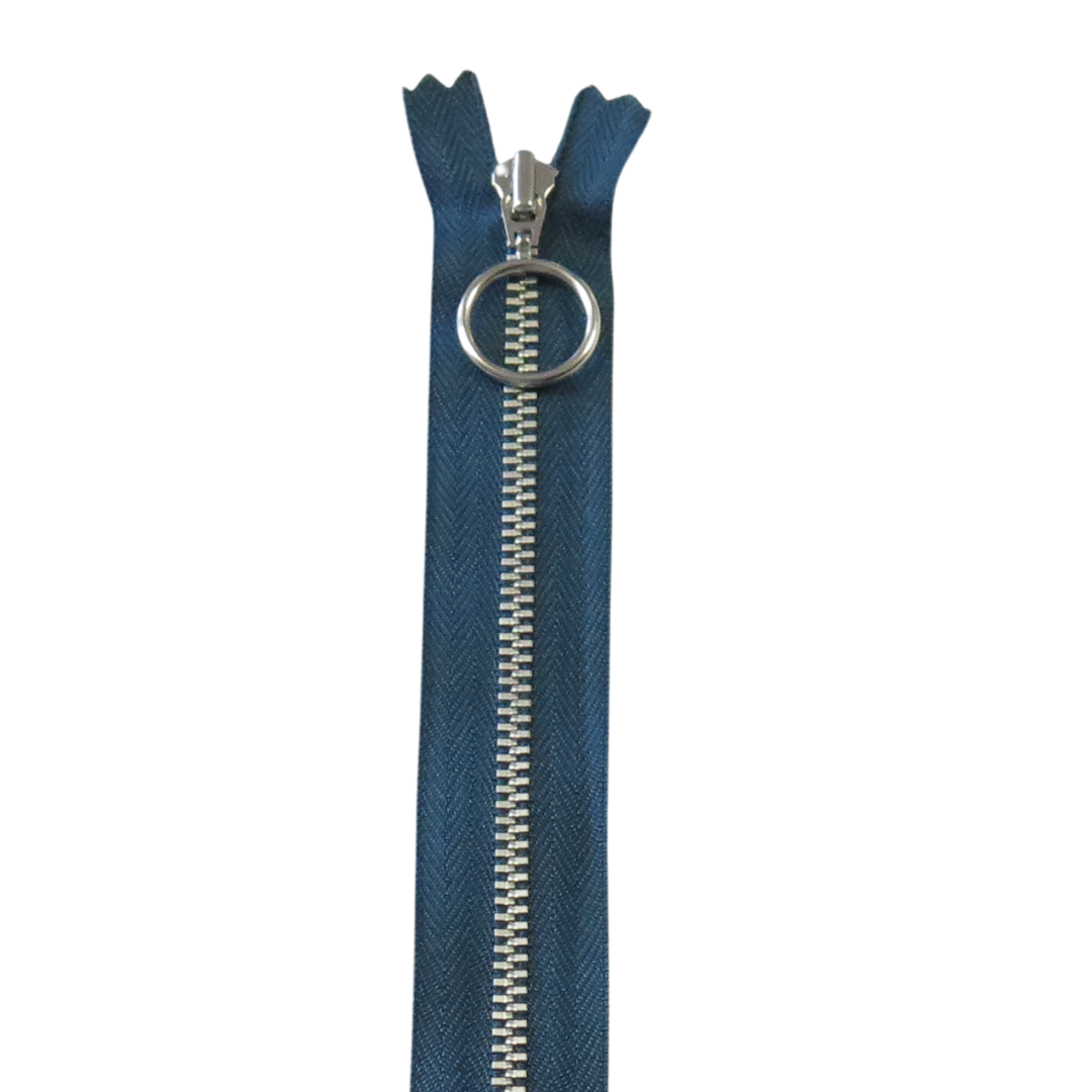 20cm/4mm – Marine – Metallglidelås m/ring