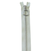 20cm/4mm – Lys grå – Metallglidelås m/ring