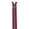 25cm/4mm – Vinrød – Metallglidelås m/ring