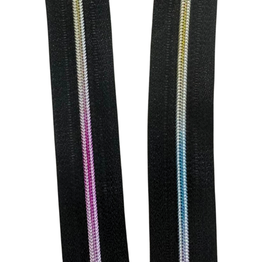 Rainbow Metallook – Glidelås 4mm – metervare