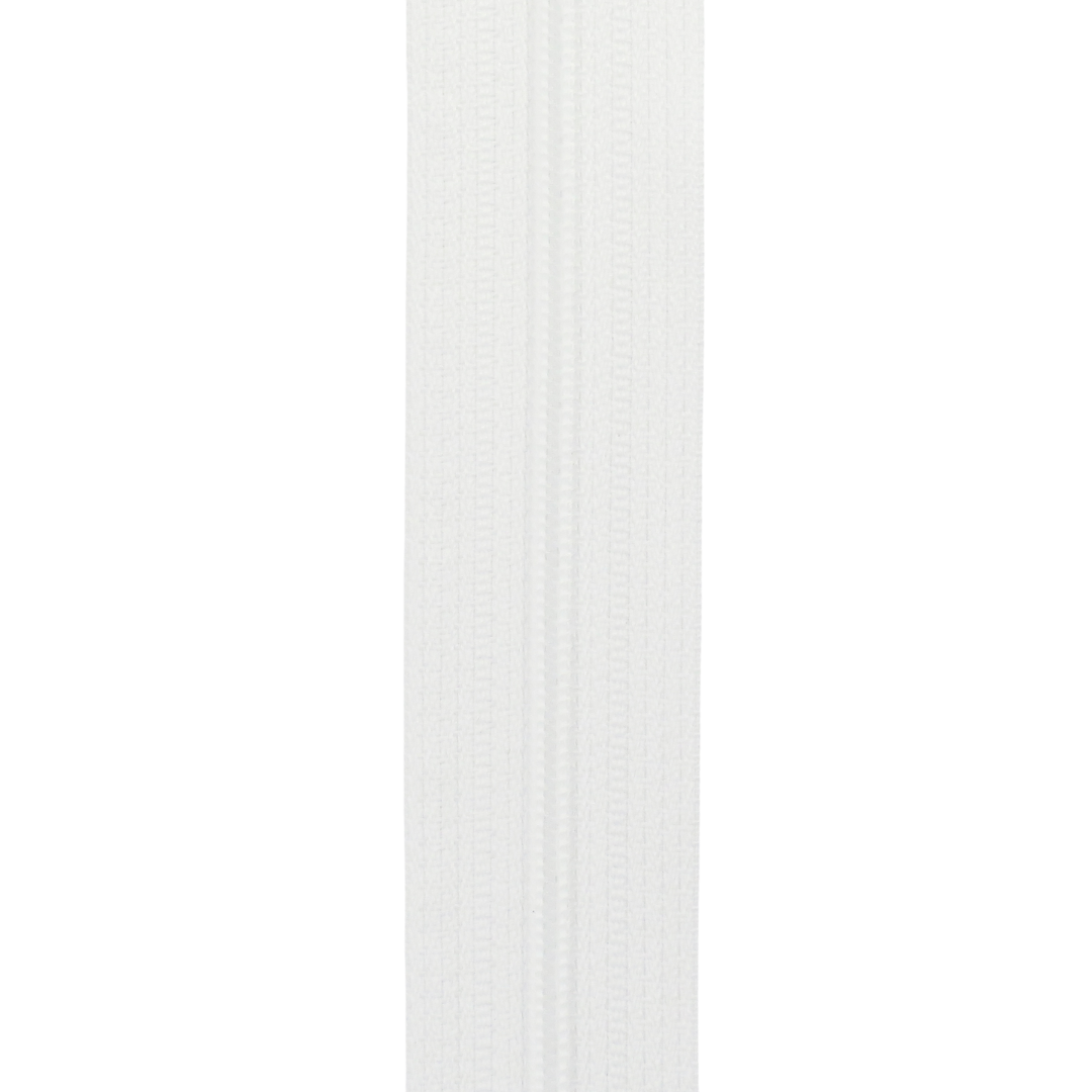 Hvit – Glidelås 6mm – metervare