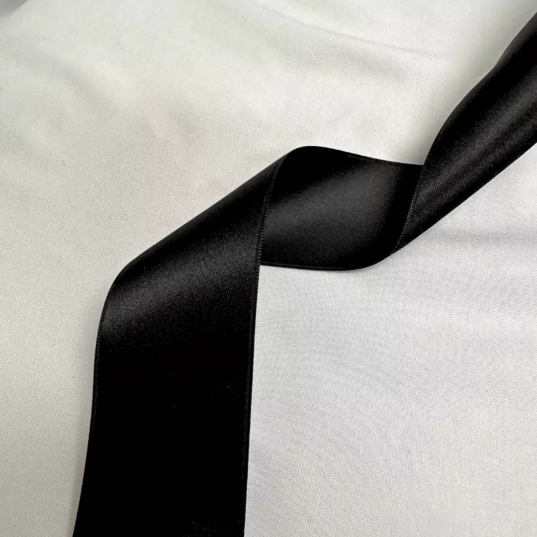 Sort fv.725 – 25mm – Satengbånd