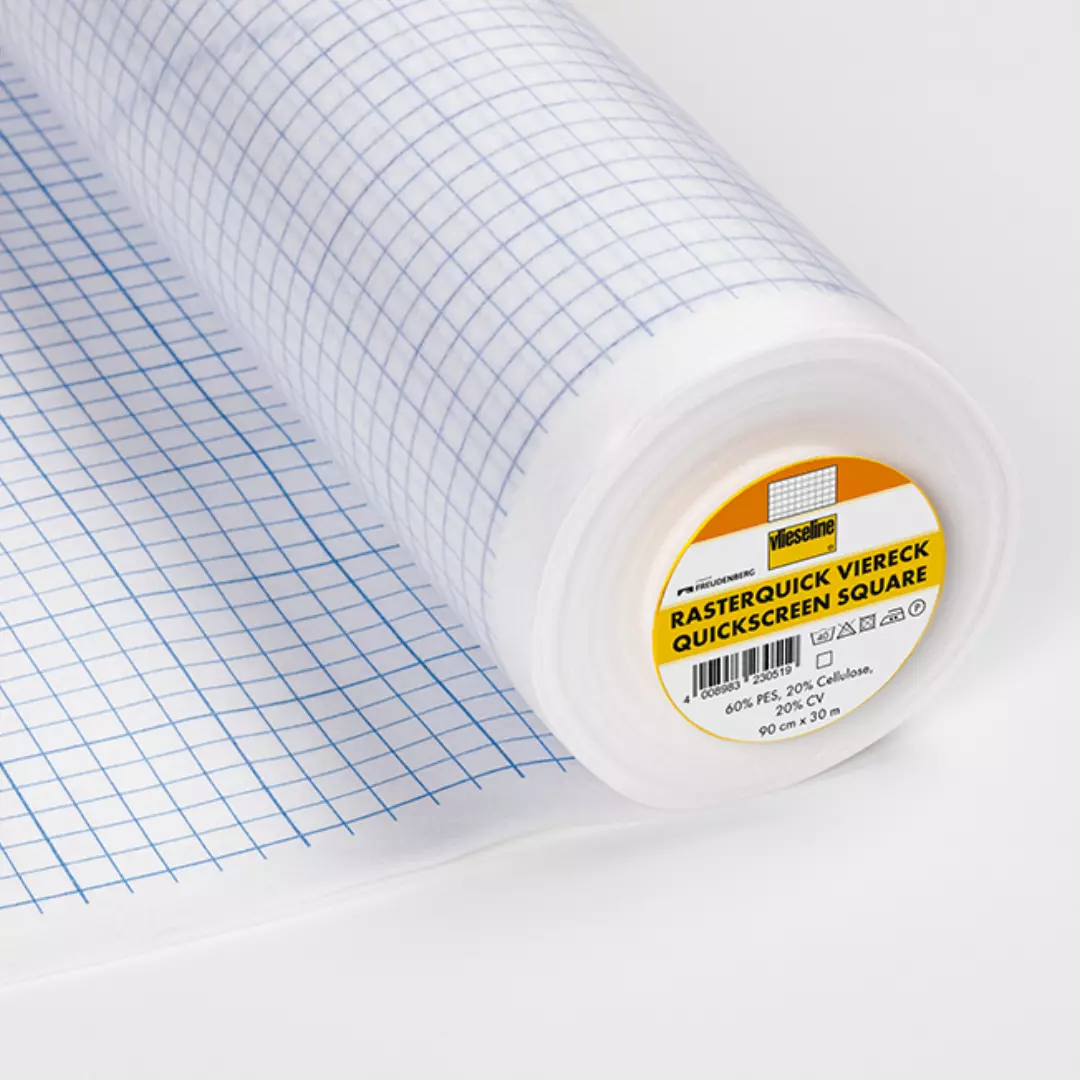 Vlieseline m/ruter 1x1cm - Rasterquick