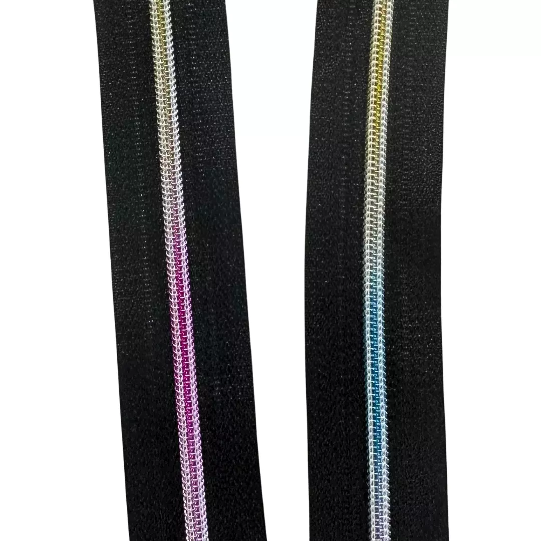 Rainbow Metallook – Glidelås 4mm – metervare