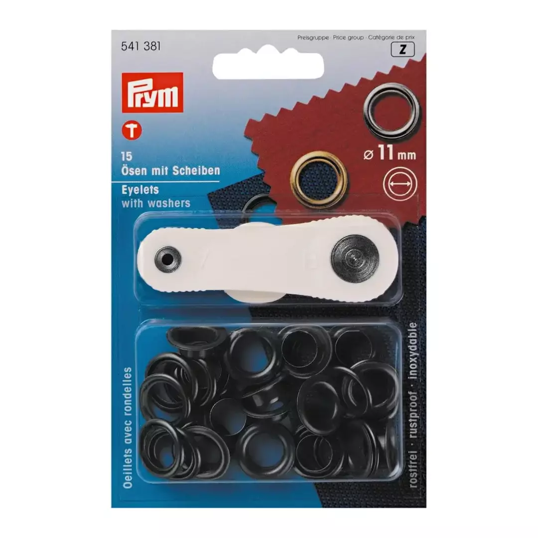 Maljer 11 mm – Svart – Prym