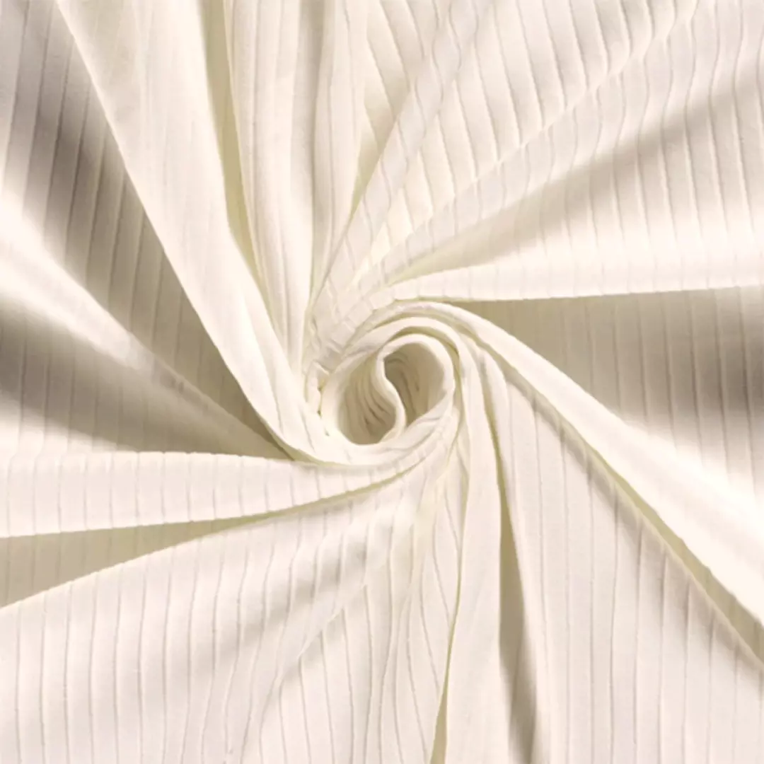 Cream 151 - Økotex - Ribb-bomullsjersey