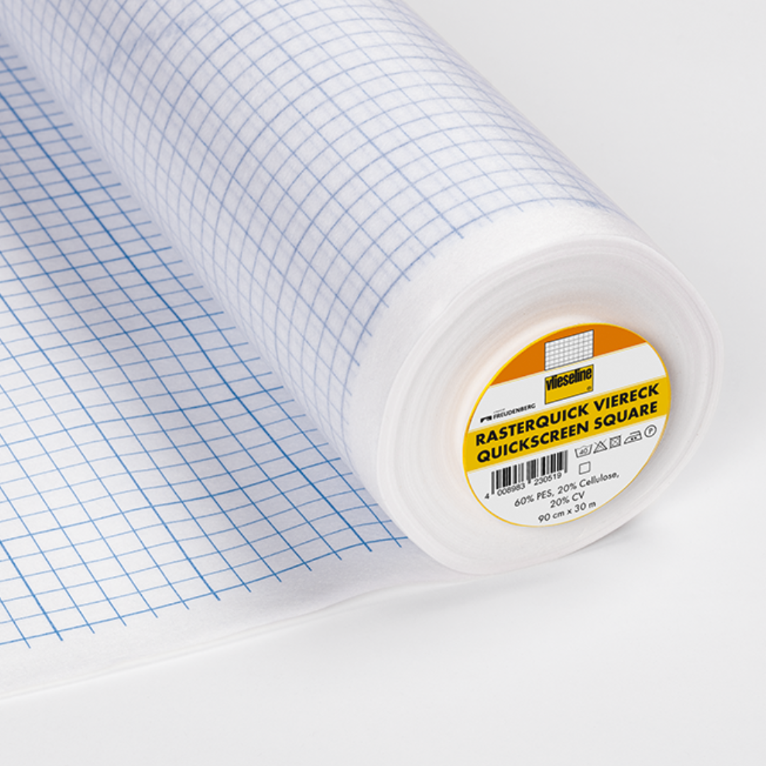 Vlieseline m/ruter 1x1cm - Rasterquick