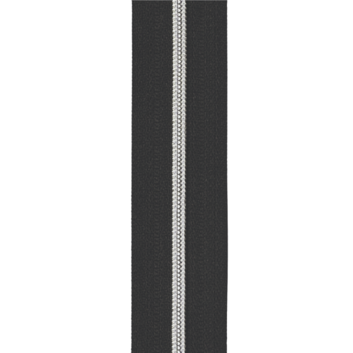 Sølv Metallook – Glidelås 4mm – metervare