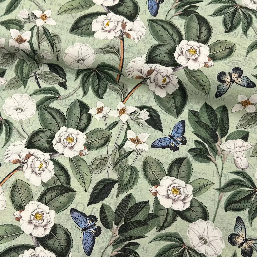 Botanical Over Sage fv.771 – Garden Grace – Bomull