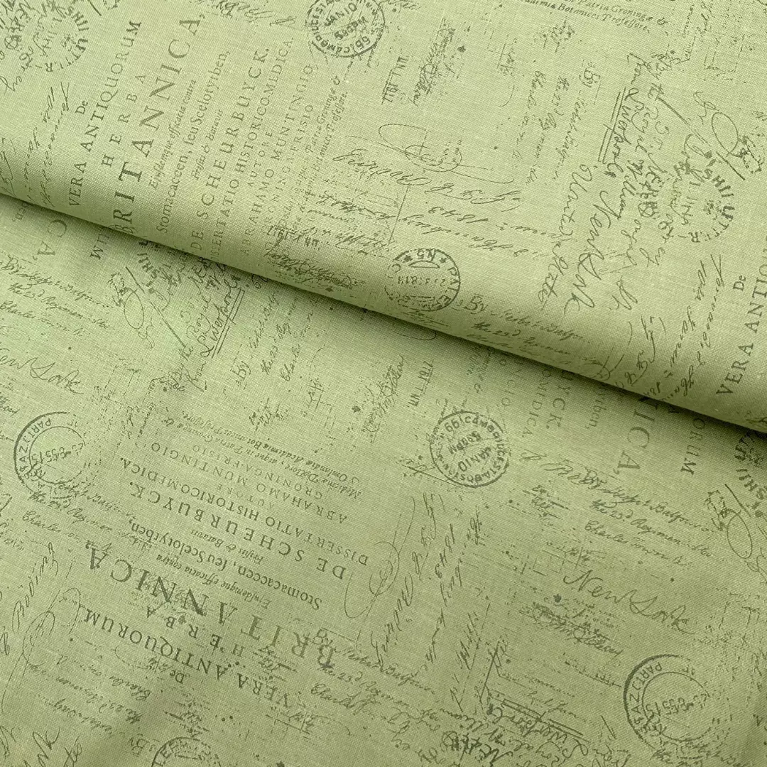 Script Texture Sage fv.777 – Garden Grace – Bomull