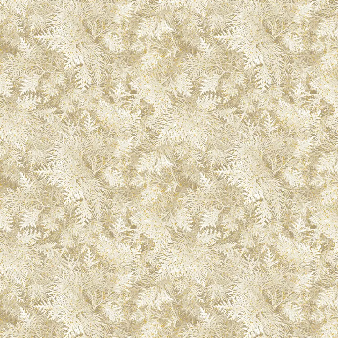 Grand Fir tan metallic - A winters day - Bomull