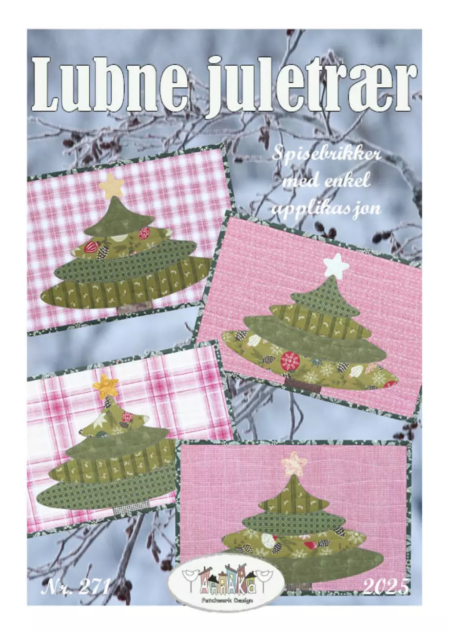 Lubne juletrær - Spisebrikker med enkel applikasjon - AnnAKa