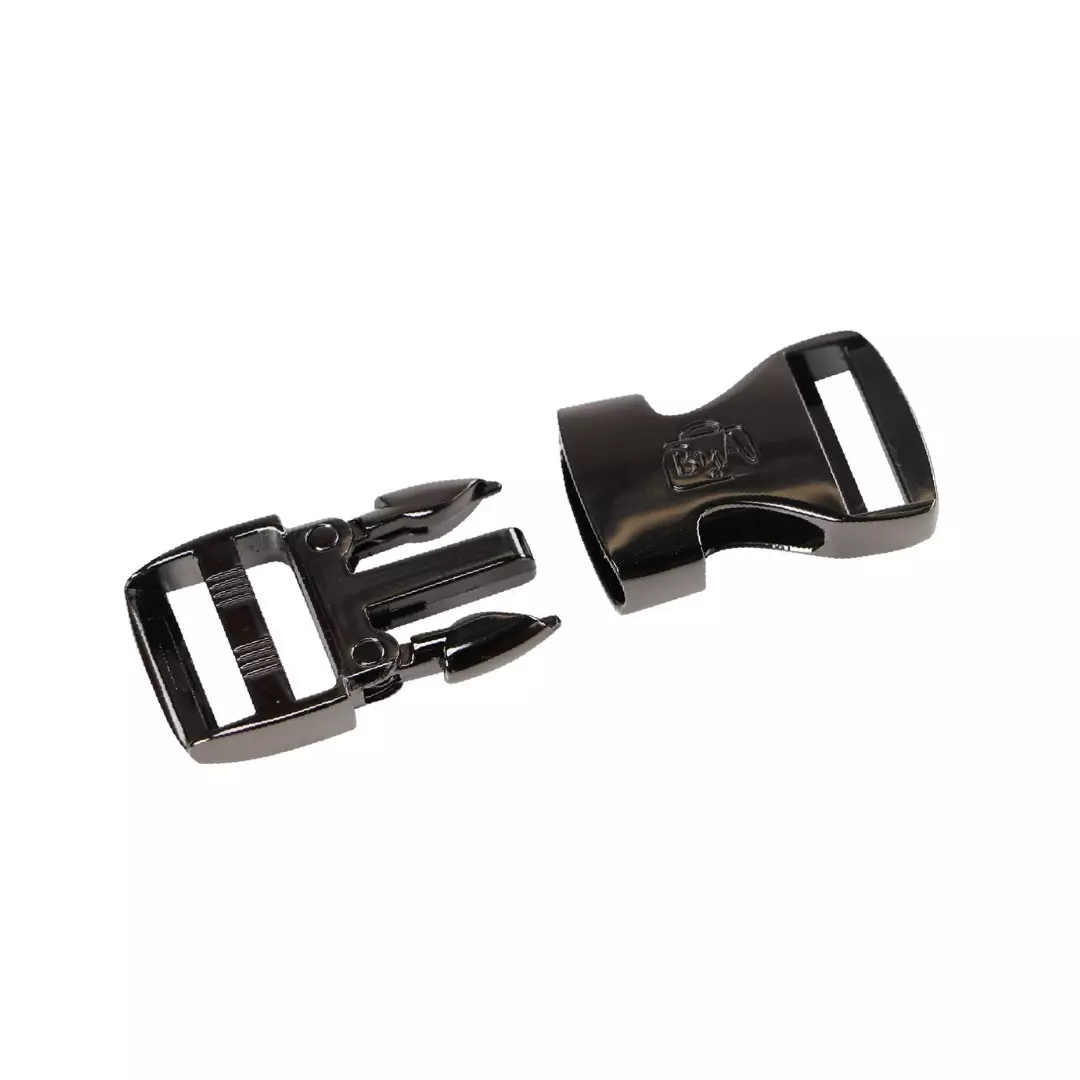 Black metal – 1″/25.4mm – Side release buckle – byAnnie