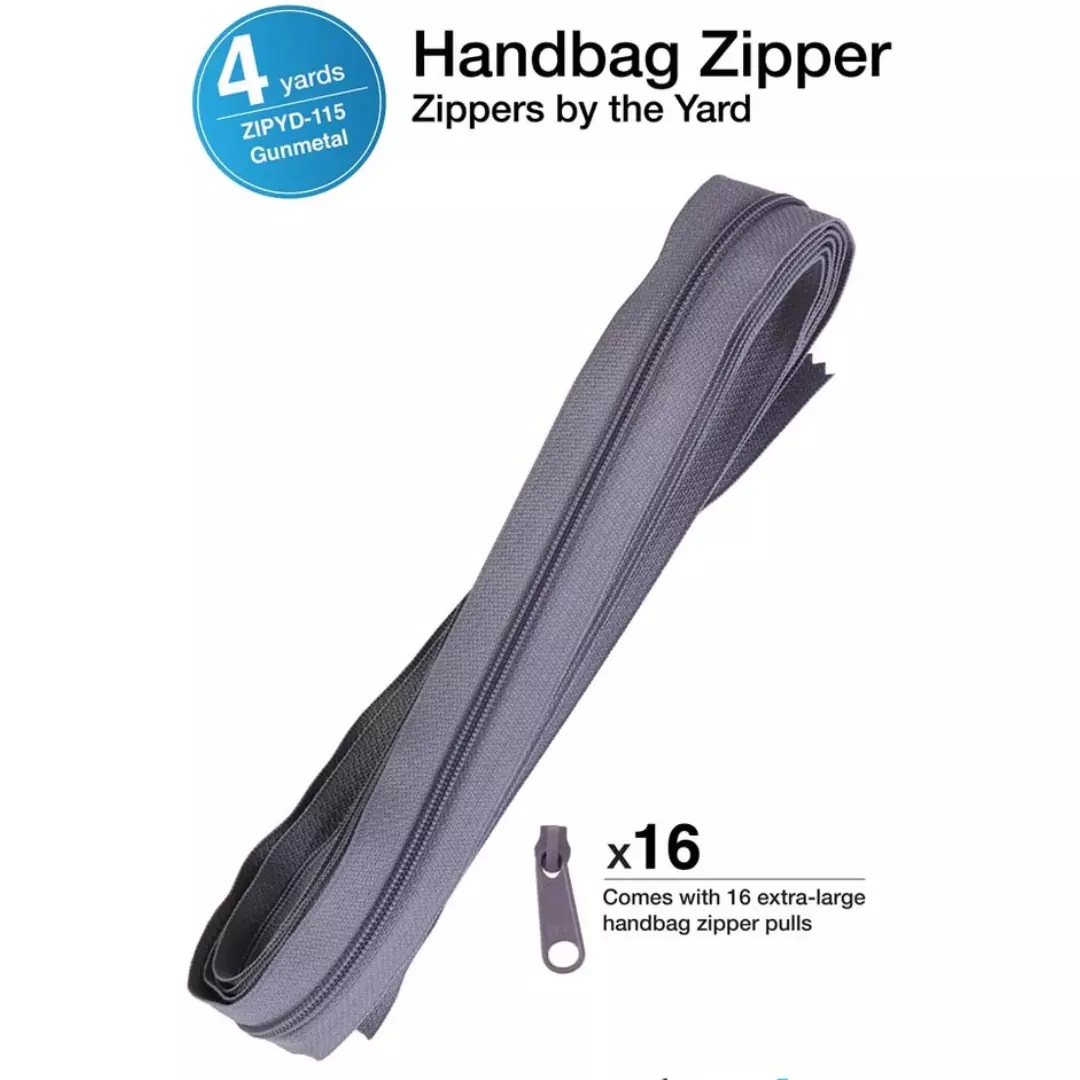 Gunmetal – Zippers by the Yard – byAnnie