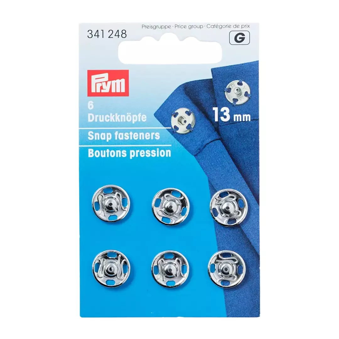 Trykknapper – 13mm – Sølv