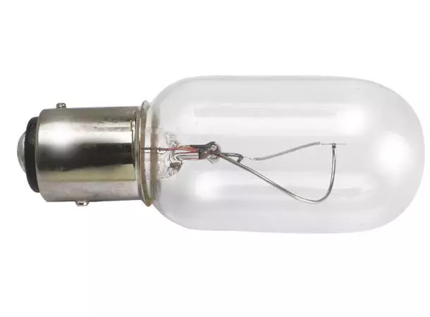 Lyspære til symaskin - Bajonettsokkel 15d 18x49mm 15w