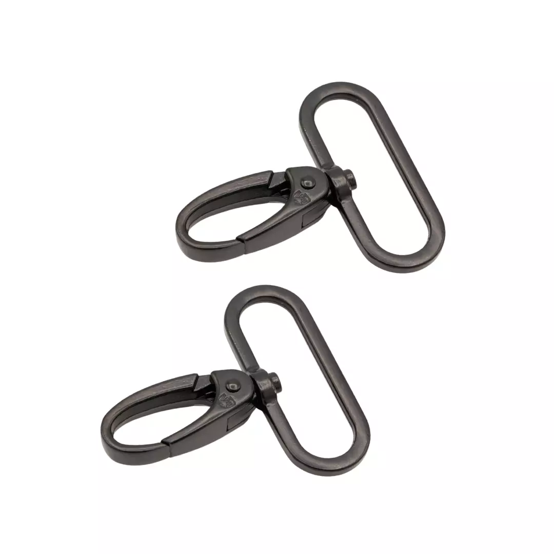Svart – 1.5″/38mm – Swivel hooks – byAnnie