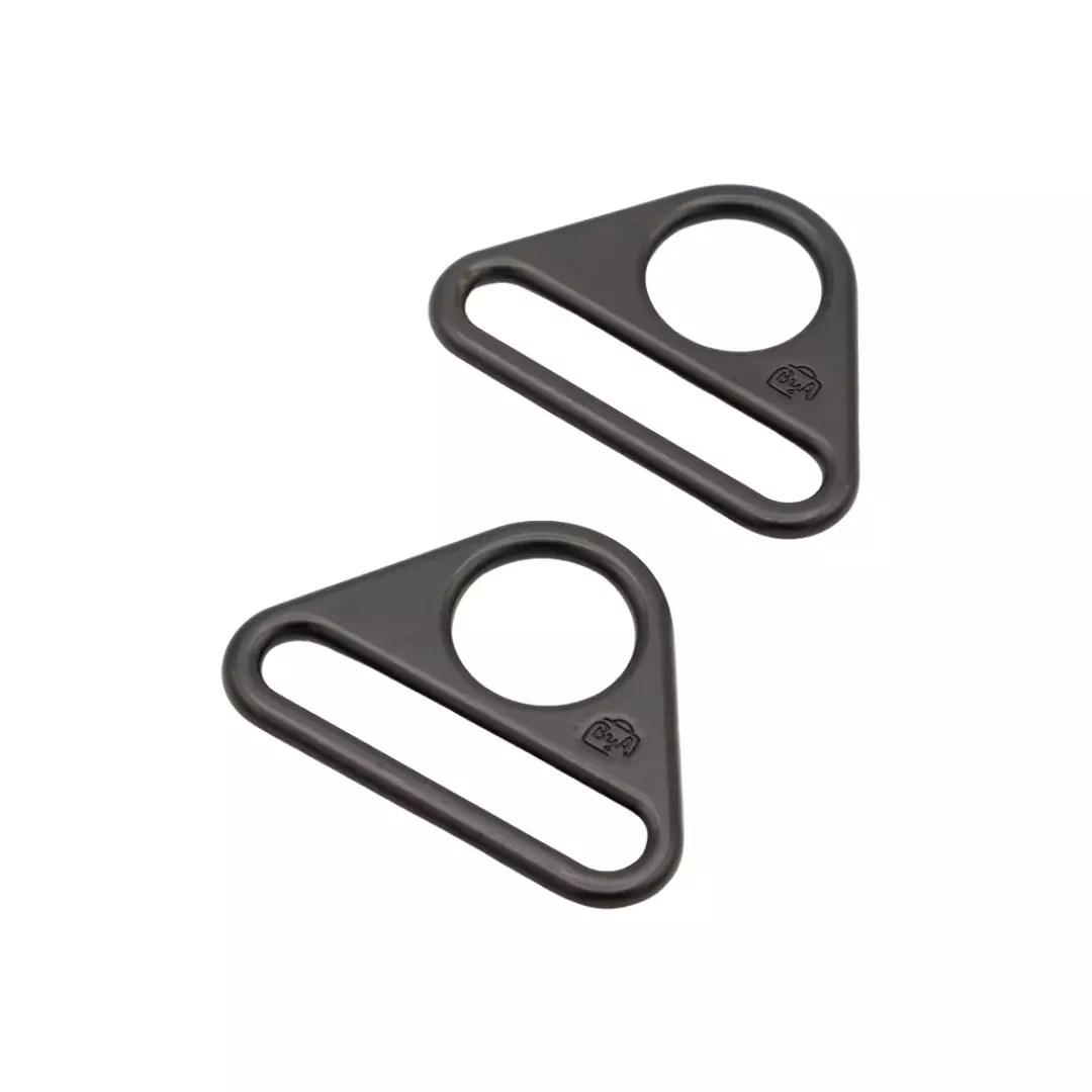 Svart – 1″/25,4mm – 2stk – Triangle ring – byAnnie