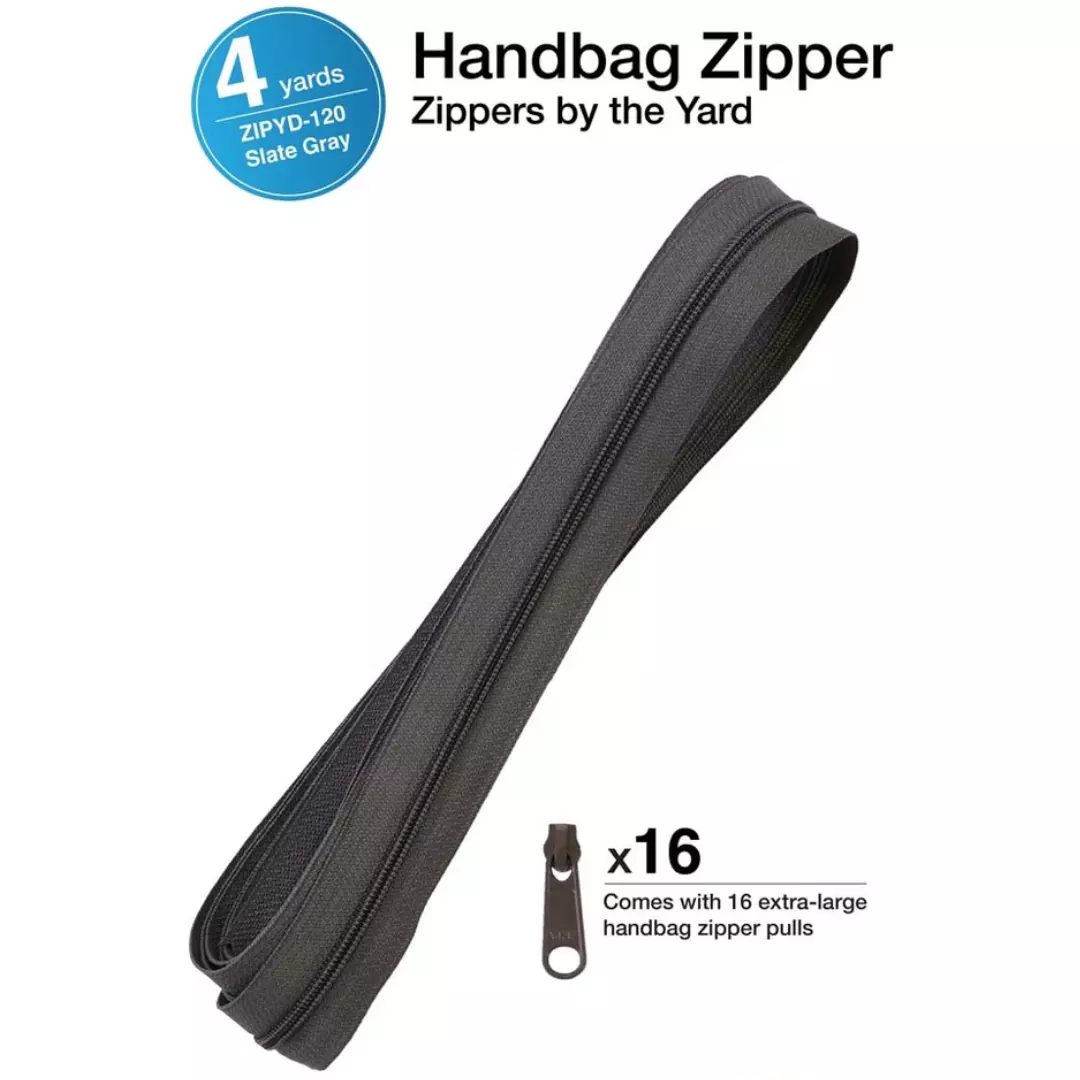 Slate gray – Zippers by the Yard – byAnnie