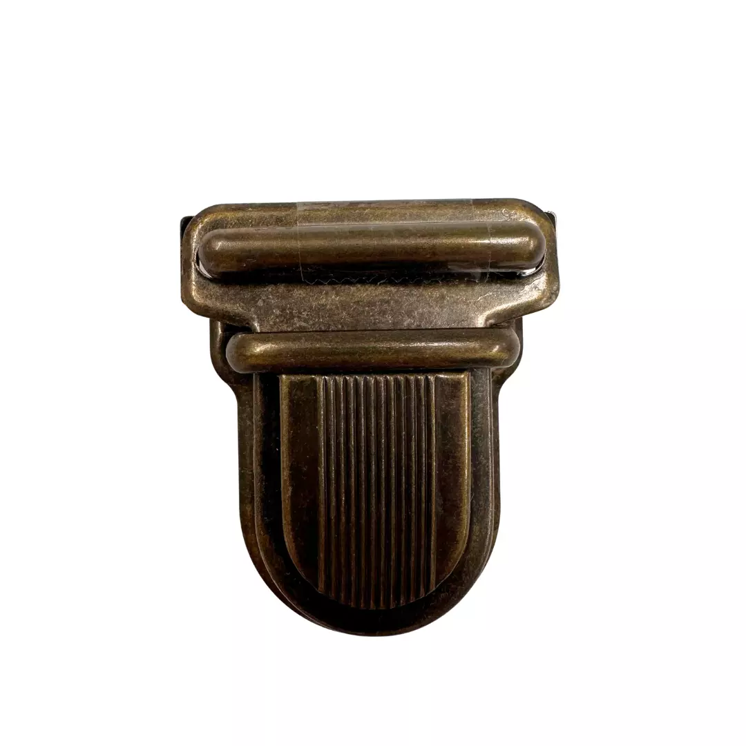 Antikk messing - 49x42mm - Veskelås