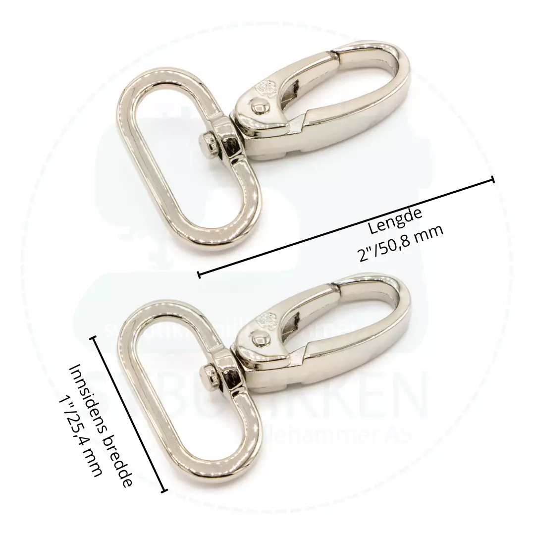 Nickel – 1″/25,4mm – Swivel hooks – byAnnie
