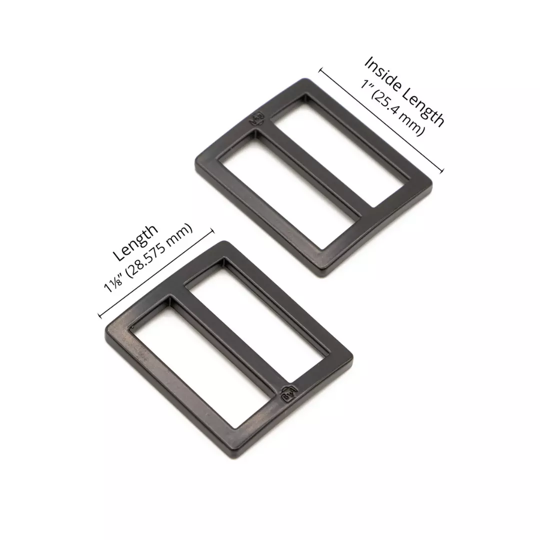 Svart – 1″/25.4mm – Slider – byAnnie