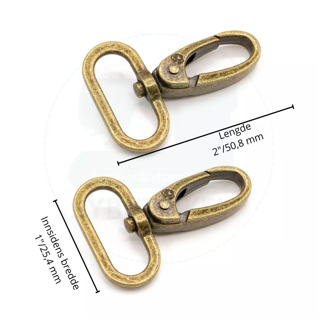 Antique Brass – 1″/25,4mm – Swivel hooks – byAnnie