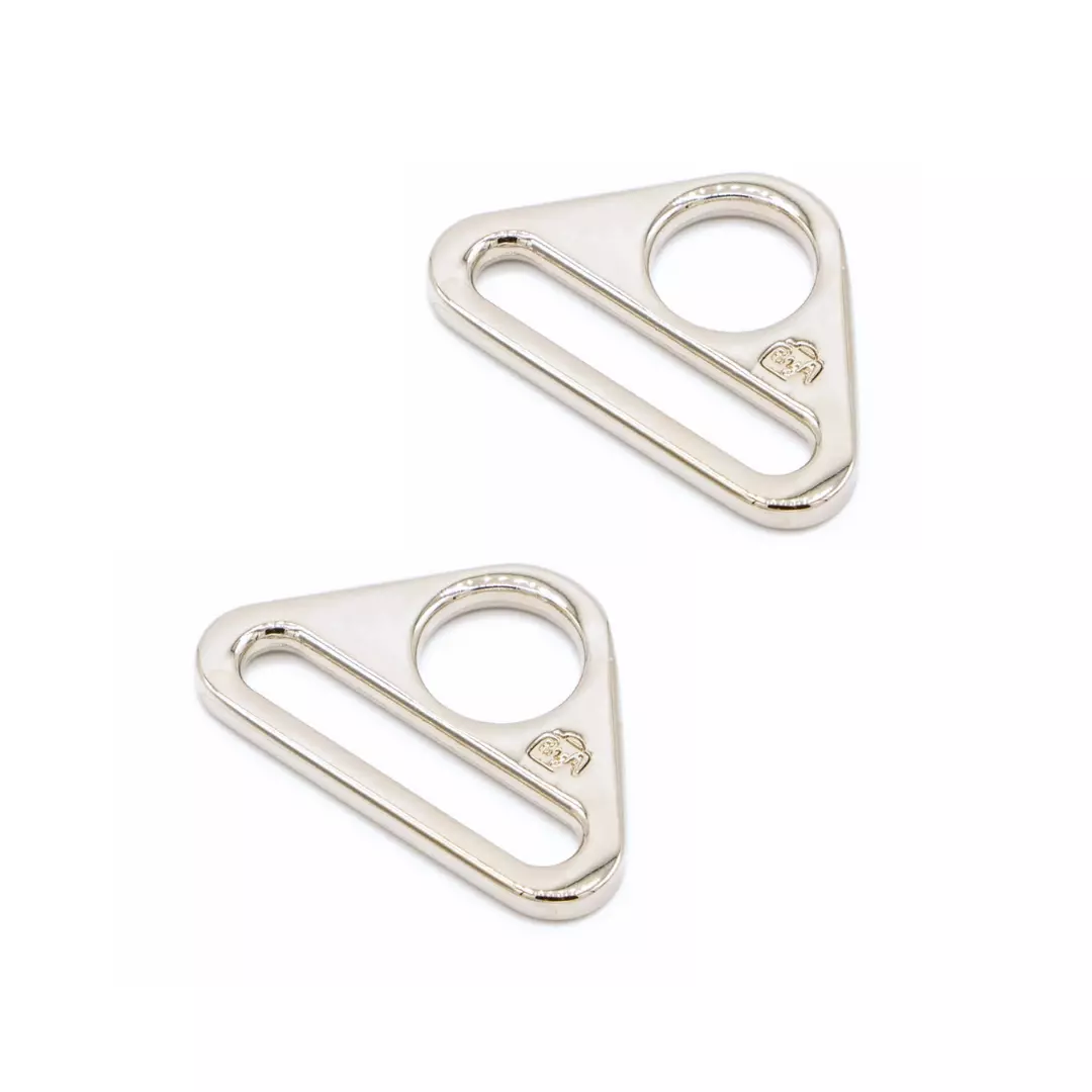 Nickel – 1″/25,4mm – 2stk – Triangle ring – byAnnie